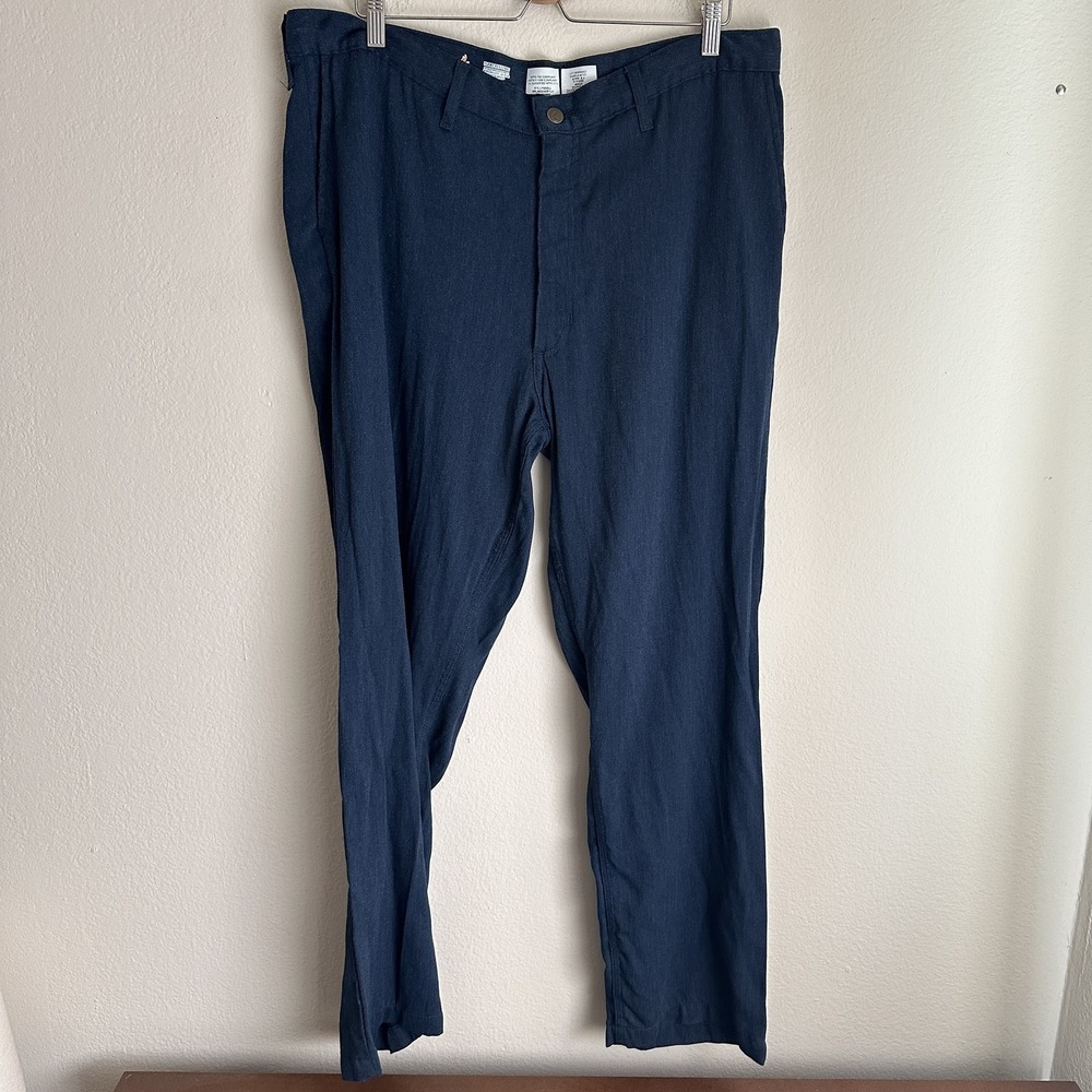 LAPCO FR Work Pants Mens 40x32 Navy Blue Flame Resistant Tecasafe One CAT‎ 2